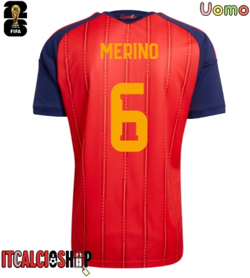 Spagna Mikel Merino #6 Prima Maglia Mondiali 2026 Manica Corta